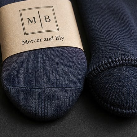 Branded dress socks with logo