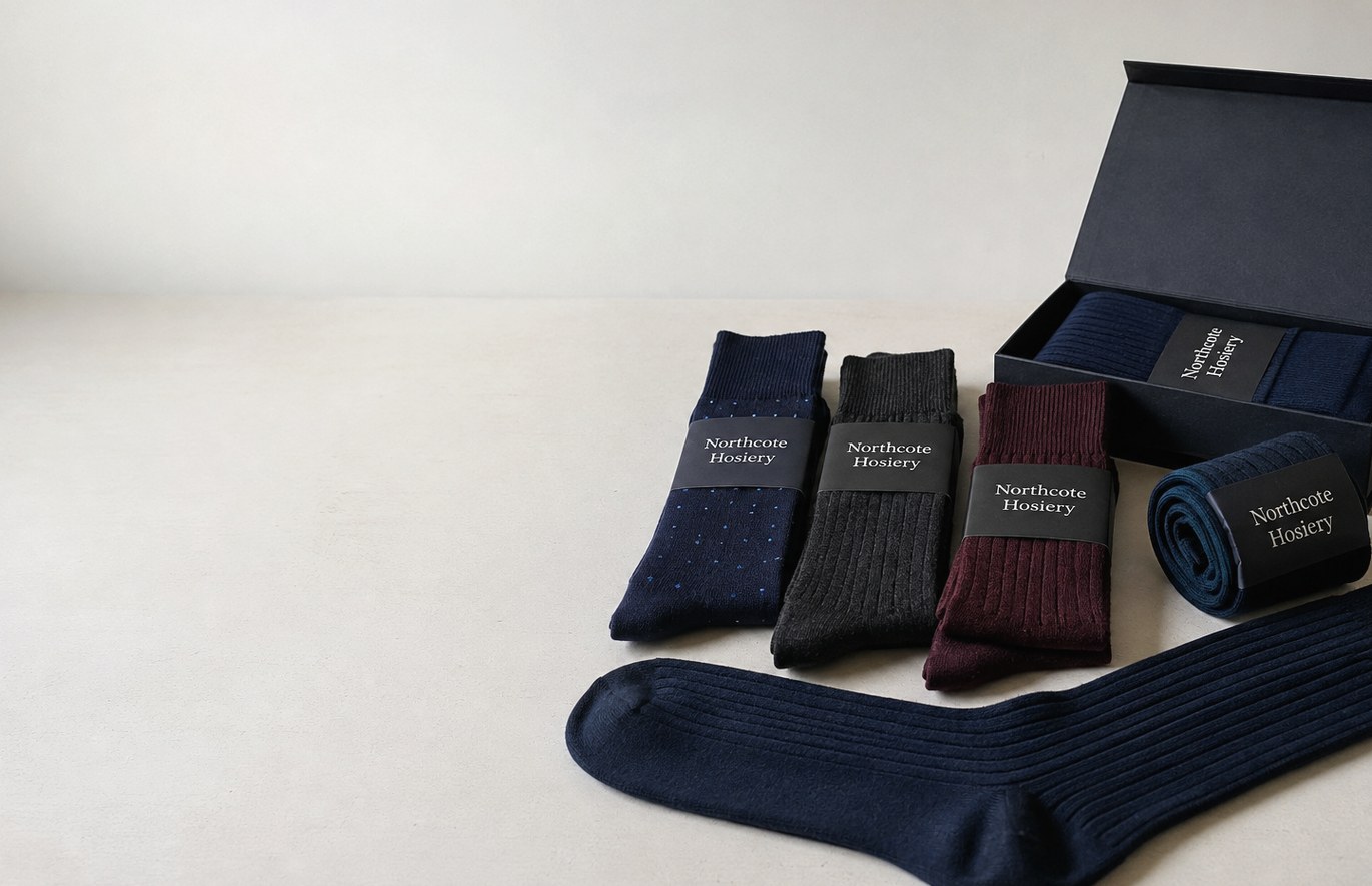 Custom printed dress socks with logo