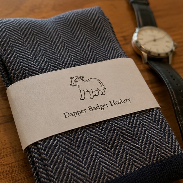 Dress socks with logo — customer photo